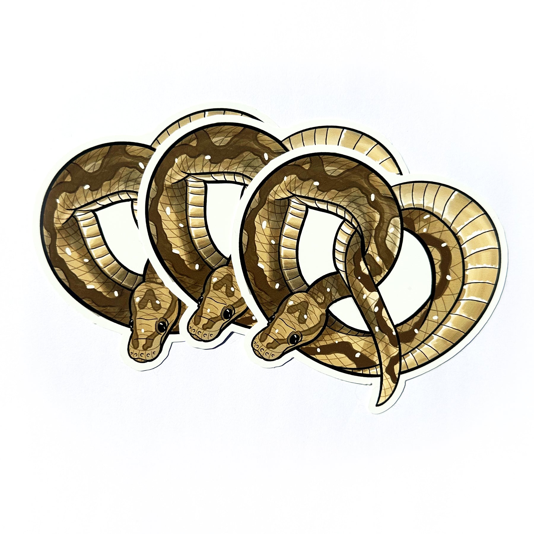 Ball Python Pretzel Sticker – ElectricBlack